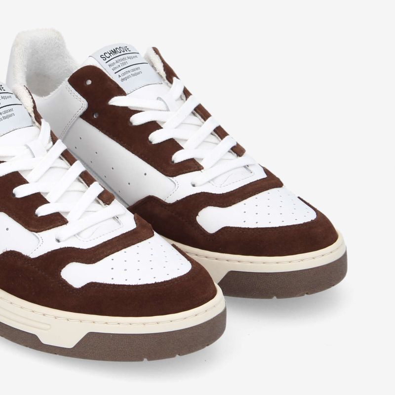 SMATCH NEW TRAINER M - NAPPA/SUEDE -  BLANC/MARRON